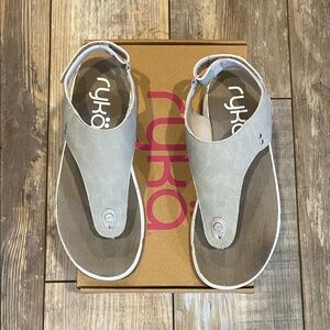 Ryka Light Gray and White Sandals